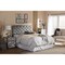 Baxton Studio Viviana Grey Upholstered Button-tufted Queen Size Headboard 120-6459 - alternate 4